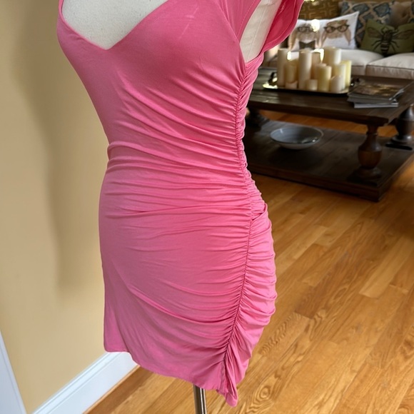 Lovers + Friends Adena Mini Dress in Flamingo Pink S - Picture 3 of 8